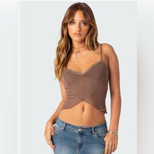 Edikted Brown Crop Top